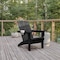 Flash Furniture Black Adirondack Patio Chair with Cupholder LE-HMP-1045-10-BK-GG - alternate 1